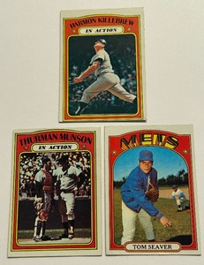 lot 26D image: (3) 1972 Topps Star Baseball Cards - Seaver, Killebrew, Munson