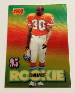 lot 32D image: Terrell Davis RC1985 Pinnacle Sport Flix #145 Rookie Football Card