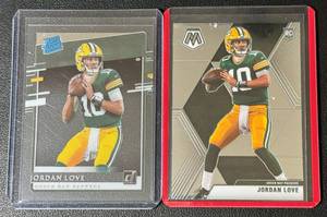 lot 27B image: 2-Card Jordan Love RC Packers Football Card Lot