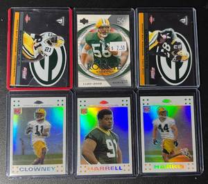 lot 69B image: 6-Card Packers #d RC Football Card Lot