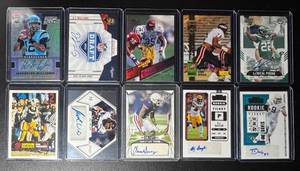 lot 84B image: 10-Card Packers RC Auto Football Card Lot (All players have been on the Packers team at one point in their career)