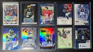 lot 87B image: 10-Card Packers Auto Football Card Lot (All players have been on the Packers team at one point in their career)
