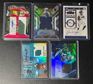 lot 93B image: 5-Card Packers RPAAuto Football Card Lot (All players have been on the Packers team at some point in their career)