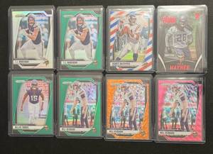 lot 135B image: 8-Card Vikings Prizm Parallel Football Card Lot