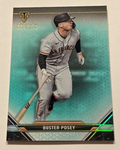 lot 29 image: Buster Posey 150 2021 Topps Triple Threads #14 Numbered 21150 Baseball Card