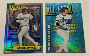 lot 30 image: Shoehei Ohtani 2 Card Refractor Baseball Lot