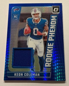 lot 34A image: Keon Coleman Relic RC2024 Donruss Optic #RPB-KCN Rookie Phenom Football Card