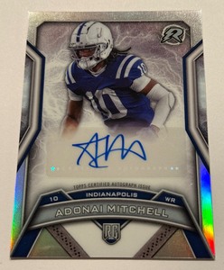 lot 39A image: Adonai Mitchell Auto RC2025 Topps Resurgence #RRS-AMI Rookie Football Card