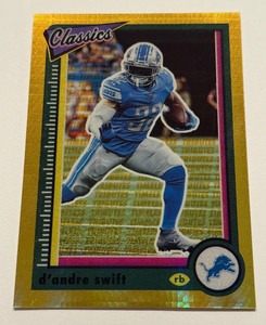 lot 41A image: DAndre Swift 99 2022 Classics Football #31 Numbered 2899 Football Card