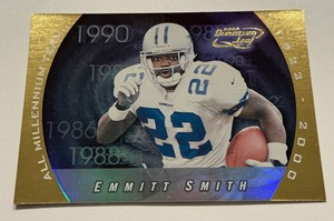 lot 43A image: Emmitt Smith 1000 2000 Quantum Leaf All-Millenium Team #AMT-ES Numbered 01411000 Football Card