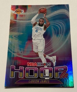 lot 44A image: LeBron James Hoopa Insert 2024 Hoops #9 Basketball Card