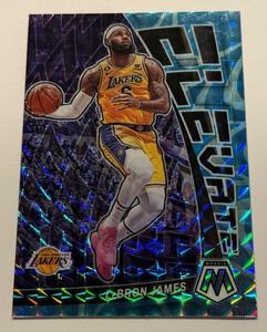 lot 46A image: LeBron James 99 2023 Mosaic Blue Prizm #4 Numbered 4999 Basketball Card
