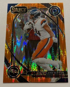 lot 50A image: Courtland Sutton 399 2024 Select Club Level Prizm #240 Numbered 193399 Football Card