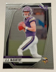 lot 54A image: JJ McCarthy RC 2024 Prizm #400 Rookie Minnesota Vikings Football Card