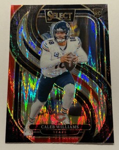 lot 60A image: Caleb Williams RC Premier Level Prizm 2024 Select #114 Rookie Chicago Bears Football Card