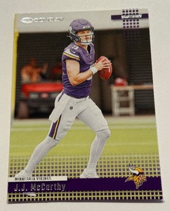 lot 74A image: JJ McCarthy RC 2024 Donruss #27 Rookie Minnesota Vikings Football Card