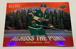 lot 87A image: Kirill Kaprizov Across The Pond Insert 2025 Allure #ATP-4 Minnesota Wild Hockey Card