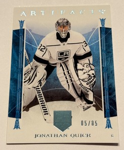 lot 89A image: Jonathan Quick 85 2023 Artifacts #150 Hockey Card