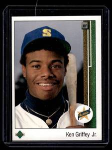 lot 4 image: Ken Griffey Jr RC 1989 Upper Deck #1  Iconic Rookie Card