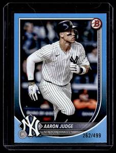 lot 39 image: Aaron Judge 499Blue SP 2025 Bowman #99 numbered 262499 Baseball Card