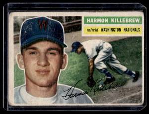 lot 41 image: Harmon Killebrew 1956 Topps #164 Vintage Baseball Cars