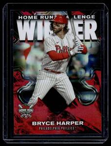 lot 65 image: Bryce Harper 835 HR Challenge Winner Color Match 2024 Topps #HRCW-18 Numbered 830835 Baseball Card