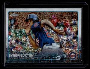 lot 68 image: Byron Buxton RCPulsar Refractor 2015 Topps Chrome #US136 Rookie Minnesota Twins Baseball Card