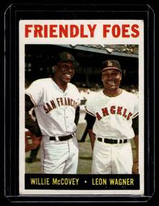 lot 70 image: Willie McCoveyLeon Wagner 1964 Topps #41  Vintage Baseball Card