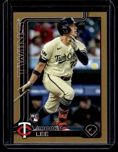 lot 73 image: Brooks Lee Gold RC 2025 2025 Topps #317 Numbered 19562025 Minnesota Twins Rookie Baseball Card