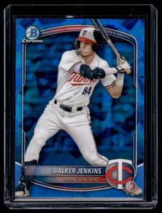 lot 85 image: Walker Jenkins Sapphire RC 2025 Bowman Chrome #BCP-1 Minnesota Twins Rookie Baseball Card