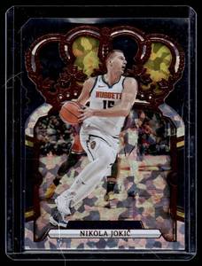 lot 87 image: Nikola Jokic Die Cut Cracked Ice 2024 Crown Royale #79 Basketball Card