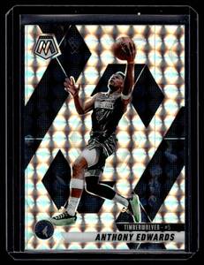 lot 89 image: Anthony Edwards Silver Holo Mosaic Prizm 2025 #36 Minnesota Timberwolves Basketball Card