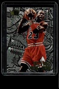 lot 104 image: Michael Jordan Metal Insert 1996 Fleer #212 Basketball Card
