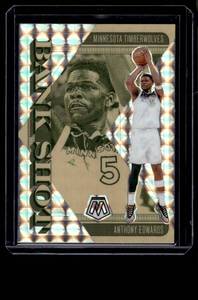 lot 107 image: Anthony Edwards Mosaic Silver Prizm Insert 2025 #17 Minnesota Timberwolves Basketball Card