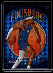 lot 108 image: Shai Gilgeous-Alexander 75 Blue Die Cut Refractor 2025 Topps Finishers #F-1 Basketball Card
