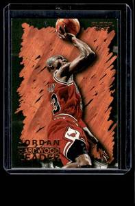 lot 111 image: Michael Jordan 1997 Fleer Hardwood Leader Insert #123 Basketball Card