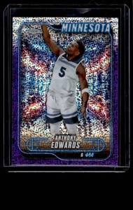 lot 120 image: Anthony Edwards 299 Refractor 2025 Topps Chrome Numbered 10299 Minnesota Timberwolves Basketball Card