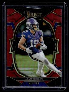lot 129 image: Adam Thielen 149 Red Prizm SP 2022 Delect Concourse #51 Numbered 138149 Minnesota Vikings Football Card