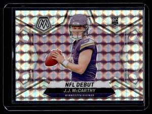 lot 131 image: JJ McCarthy RC Mosaic Prizm 2024 #275 Rookie Minnesota Vikings Football Card