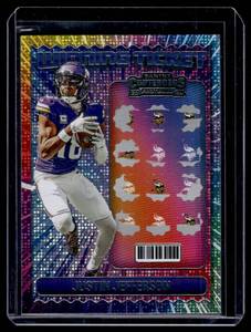 lot 137 image: Justin Jefferson Disco Insert 2023 Contenders Winning Ticket #11 Minnesota Vikings Football Card