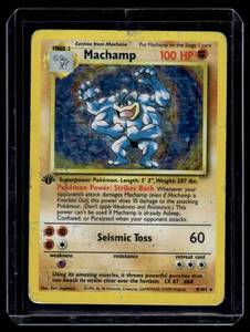 lot 144 image: Machamp Holo Pokemon Card 8102