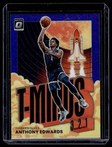 lot 93 image: Anthony Edwards Purple Optic Premium Indert 2025 Doneuss T-Minus #11 Basketball Card