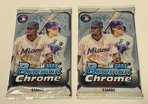 lot 165 image: 2 Packs 2022 Bowman Chrome Baseball Cards