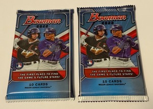 lot 168 image: 2 Packs 2022 Bowman Baseball Cards