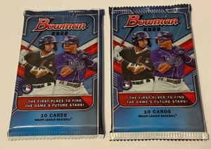 lot 167 image: 2 Packs 2022 Bowman Baseball Cards