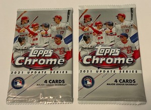 lot 172 image: 2 Packs 2021 Topps Chrome Update Baseball Cards