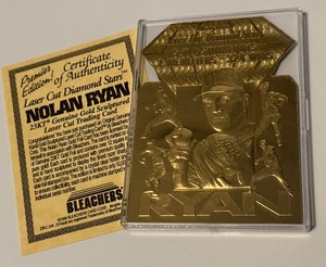 lot 183 image: Nolan Ryan 23kt Gold Limited Edition baseball Card