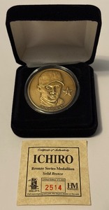 lot 185 image: Ichiro Suzuki Bronze Series Medallion Baseball Coin