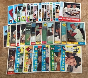 lot 56B image: 1960-1965 Topps Baseball 37 Card Vintage Lot