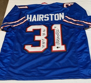 lot 23B image: Maxwell Hairston Signed Jersey With Beckett COA Bussalo Bills Jersey Size XL